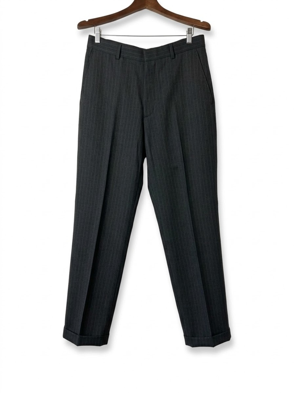 Banana Republic Men's Charcoal Pinstripe Dress Pants